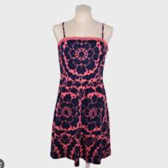 Boden Dresses & Skirts - Boden Floral Printed Day Dress Navy and Pink 10P